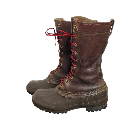 LL Bean Maine Hunting Shoe 12 Inch Mens 9 Womens 10 Pac Boot VTG Leather Tall - Picture 5 of 9